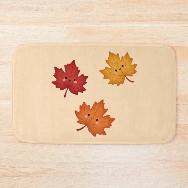 Item preview, Cute Maple Leaf Trio – Smiling Fall Leaves Autumn Design designed and sold by SnugbugStudios.