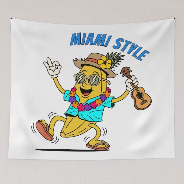 Item preview, Vintage Retro Banana Mascot - Miami Style designed and sold by KozbiDesign.