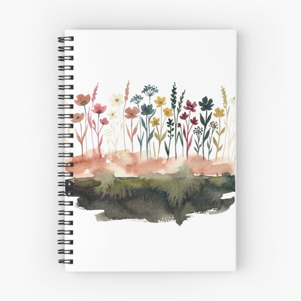 Item preview, Watercolor Wildflower Meadow in Earthy Tones designed and sold by teemsa.
