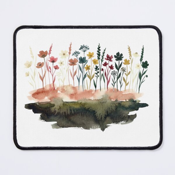 Item preview, Watercolor Wildflower Meadow in Earthy Tones designed and sold by teemsa.
