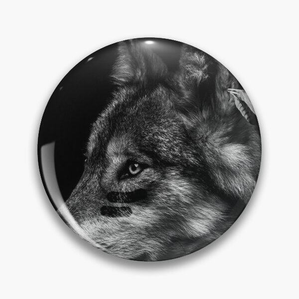 Item preview, Fierce Wolf – Black and White Wildlife Portrait designed and sold by Frent4091.