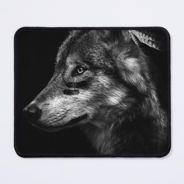 Item preview, Fierce Wolf – Black and White Wildlife Portrait designed and sold by Frent4091.