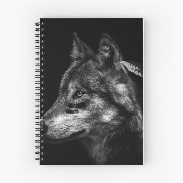 Item preview, Fierce Wolf – Black and White Wildlife Portrait designed and sold by Frent4091.