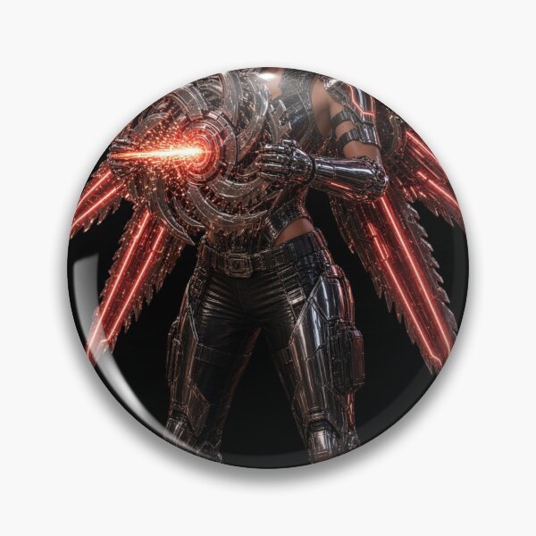 Item preview, Class #53: Cyber Circular Saw Blade Warrior Girl designed and sold by EvolutionMerch.