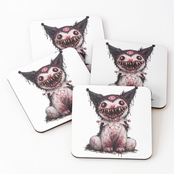 Item preview, Hello Terrifying Kitten – Kawaii Character with Giant Mouth and Fangs designed and sold by art-emissa.