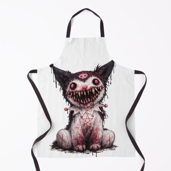 Item preview, Hello Terrifying Kitten – Kawaii Character with Giant Mouth and Fangs designed and sold by art-emissa.