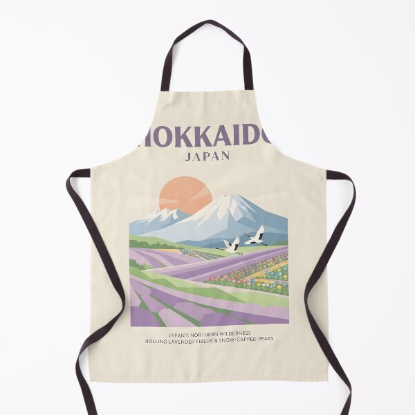 Item preview, Hokkaido Japan Vintage Travel Poster - Minimalist Lavender Fields Art Print designed and sold by DuckOddity.