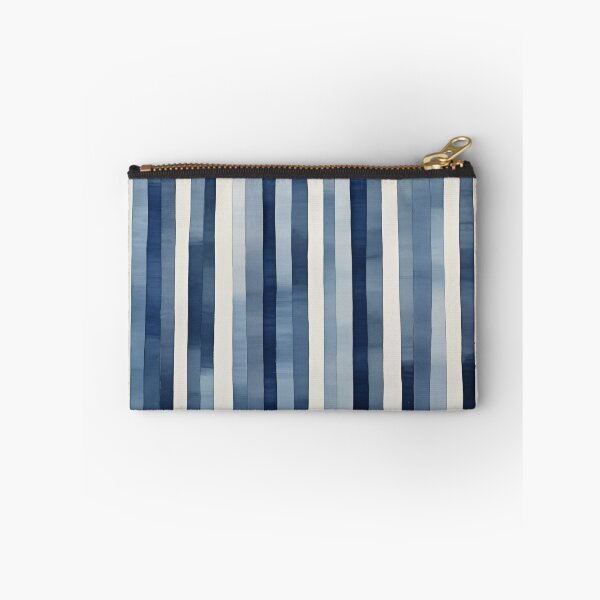 Item preview, Coastal Indigo Blue and White Stripes Pattern designed and sold by KsaveraArt.