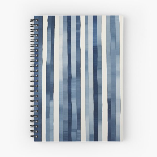 Item preview, Coastal Indigo Blue and White Stripes Pattern designed and sold by KsaveraArt.