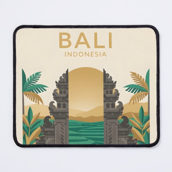 Item preview, Bali Indonesia Vintage Travel Poster - Minimalist Tropical Culture Art Print designed and sold by DuckOddity.