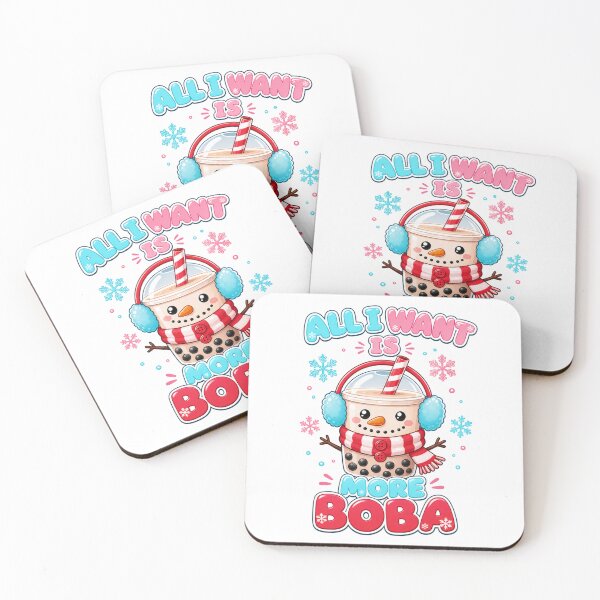 Item preview, All I Want Is More Boba Cute Christmas Snowman Tee designed and sold by Design Vibras.