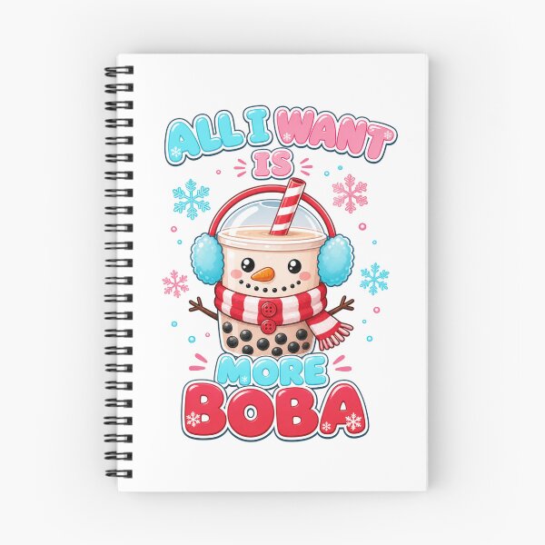 Item preview, All I Want Is More Boba Cute Christmas Snowman Tee designed and sold by Design Vibras.