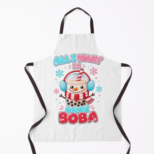 Item preview, All I Want Is More Boba Cute Christmas Snowman Tee designed and sold by Design Vibras.