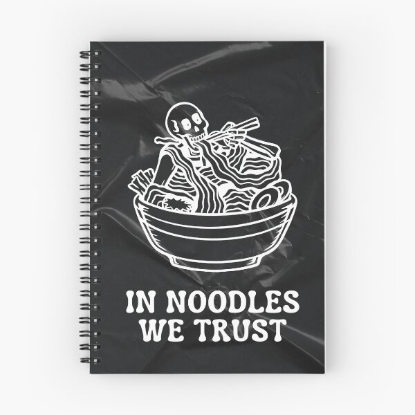 Item preview, In Noodles We Trust - Skeleton Ramen Bowl designed and sold by MiaBellaGirl.