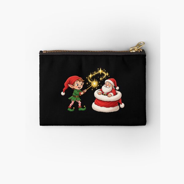Item preview, Cute Christmas Elf Casting Magic with Santa | Kawaii Holiday Magic designed and sold by MrDev.