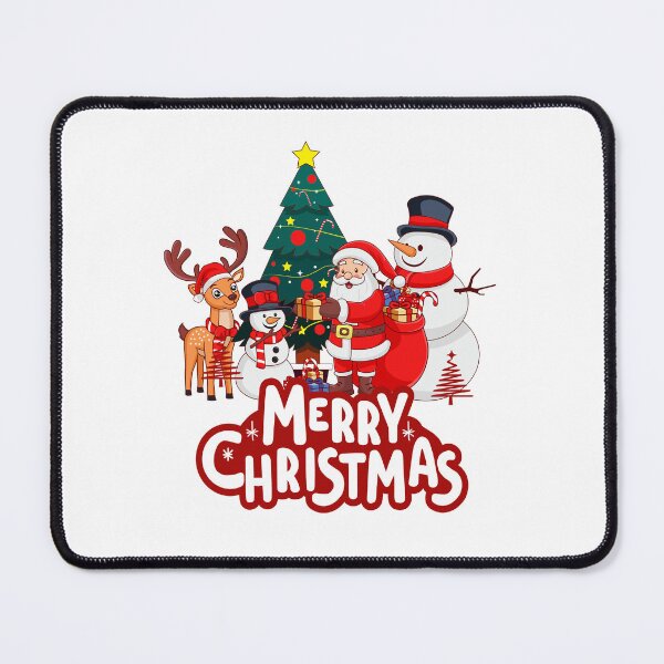 Item preview, Funny Christmas Scene – Santa, Deer & Snowmen with Presents | Festive winter design designed and sold by PureHopeStudio.