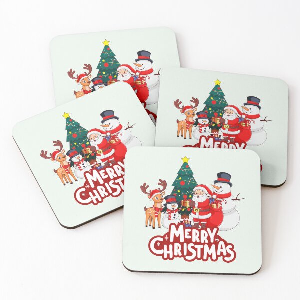 Item preview, Funny Christmas Scene – Santa, Deer & Snowmen with Presents | Festive winter design designed and sold by PureHopeStudio.