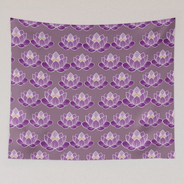 Item preview, Purple Lotus Flower Geometric Pattern designed and sold by ​Jyoti Digital Artist.