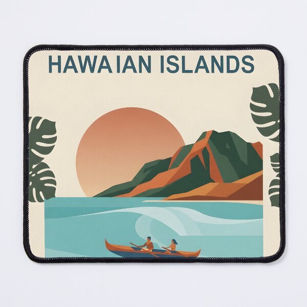 Item preview, Hawaii Vintage Travel Poster - Minimalist Tropical Island Art Print designed and sold by DuckOddity.