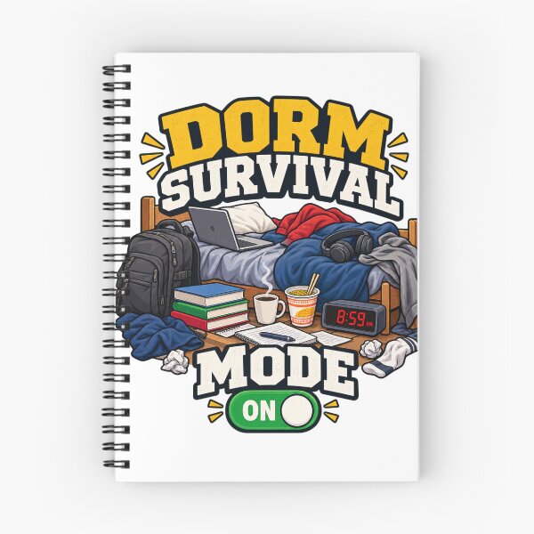 Item preview, Dorm Survival Mode On – Funny College Dorm Room Student Life Design designed and sold by Print-Mingle01.