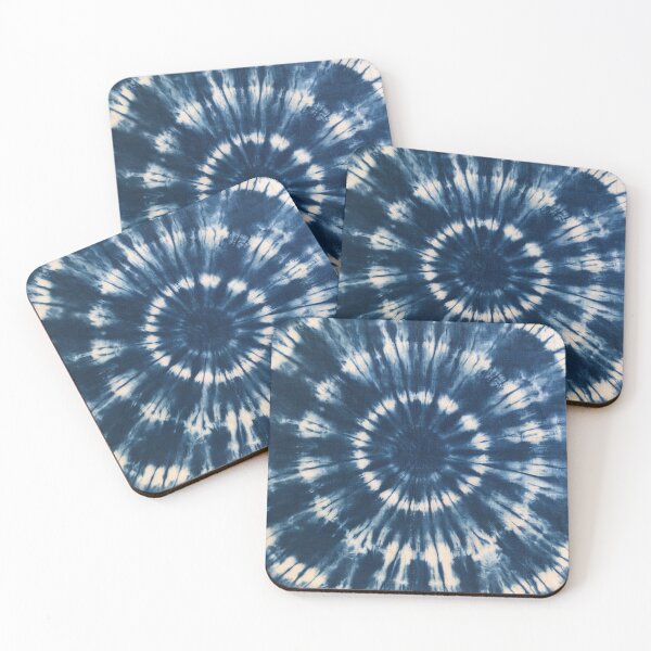 Artikelvorschau, Japanisches Shibori-Mandala in Indigoblau und Weiß entworfen und verkauft von KsaveraArt.