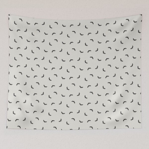 Item preview, Flying Cute Gothic Halloween Bats in Black and White designed and sold by EliveraDesigns.