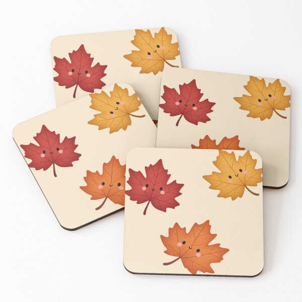 Item preview, Cute Maple Leaf Pattern – Smiling Fall Leaves Autumn Pattern designed and sold by SnugbugStudios.