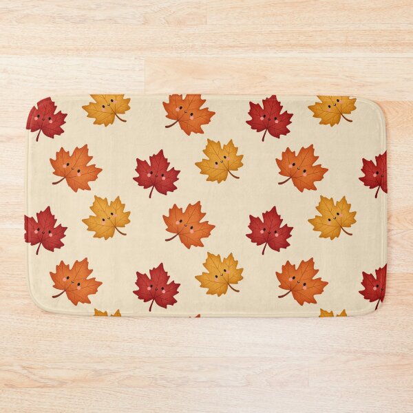 Item preview, Cute Maple Leaf Pattern – Smiling Fall Leaves Autumn Pattern designed and sold by SnugbugStudios.