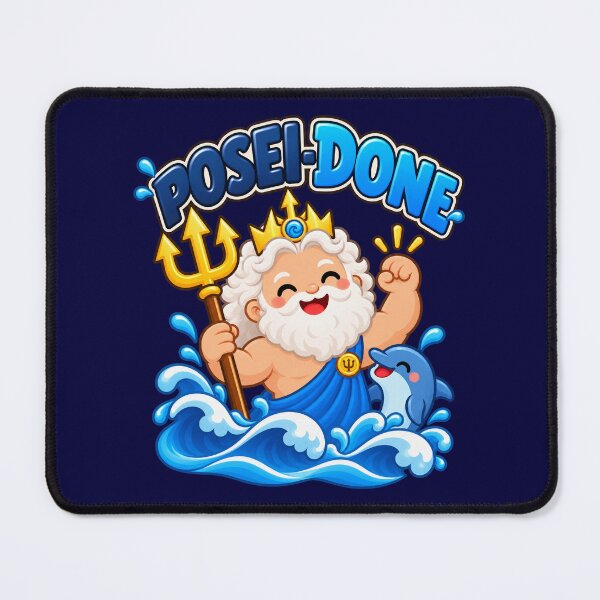 Item preview, Poseidon Posei-Done Funny Greek Mythology Pun designed and sold by PUNserious.
