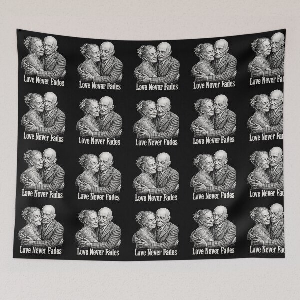Item preview, Custom Love Never Fades Vintage Anniversary Canvas Art designed and sold by ZestlyStore94.