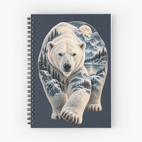 Item preview, Polar Bear Arctic Mountains Double Exposure designed and sold by BROHLine Studio.