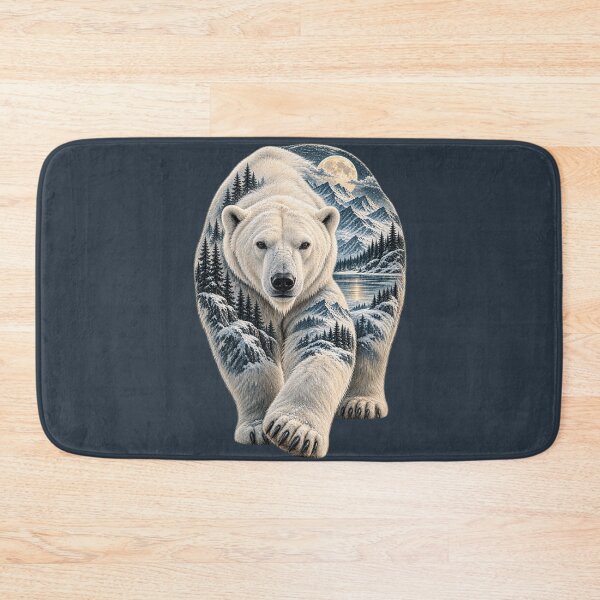 Item preview, Polar Bear Arctic Mountains Double Exposure designed and sold by BROHLine Studio.