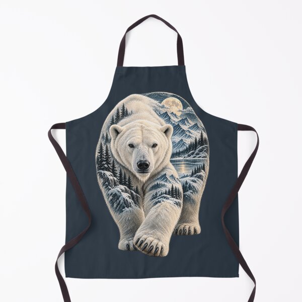 Item preview, Polar Bear Arctic Mountains Double Exposure designed and sold by BROHLine Studio.