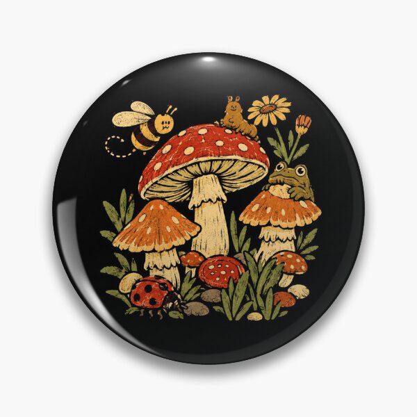 Item preview, Retro Mushroom Forest Friends Vintage Woodland Nature designed and sold by Moizento.