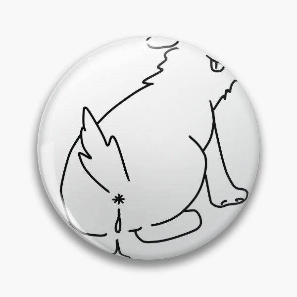 Item preview, Funny cartoon dog pooping line art. designed and sold by KotchySmile.