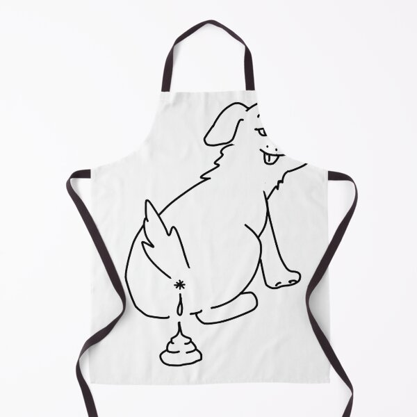 Item preview, Funny cartoon dog pooping line art. designed and sold by KotchySmile.