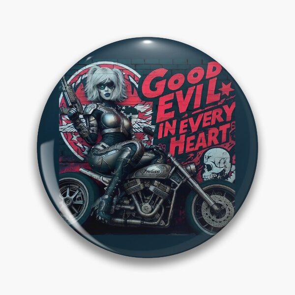 Item preview, Cyberpunk Chopper Biker Mercenary Girl designed and sold by Voodoo Store Paranormal Collections.