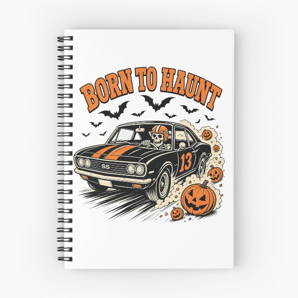 Item preview, "Born to Haunt Shirt, Skeleton Racing Muscle Car Halloween Design, Retro Halloween Racer designed and sold by VibeTherapyArt.