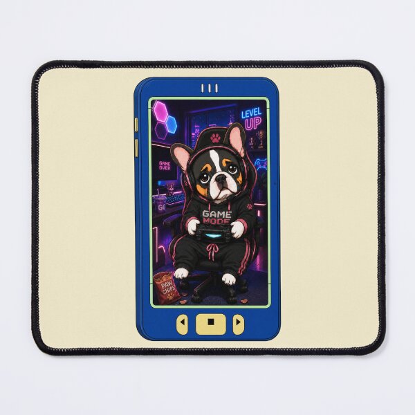 Item preview, Game Mode Retro Gamer Dog designed and sold by Rosie's Wildflower Boutique.