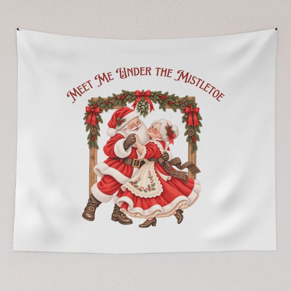 Item preview, Meet Me Under the Mistletoe Santa Dance designed and sold by mycute-stickers.