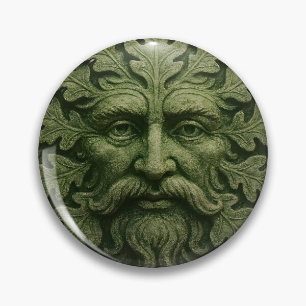 Item preview, Green Man Celtic Stone Sculpture designed and sold by Sybille-Yates.
