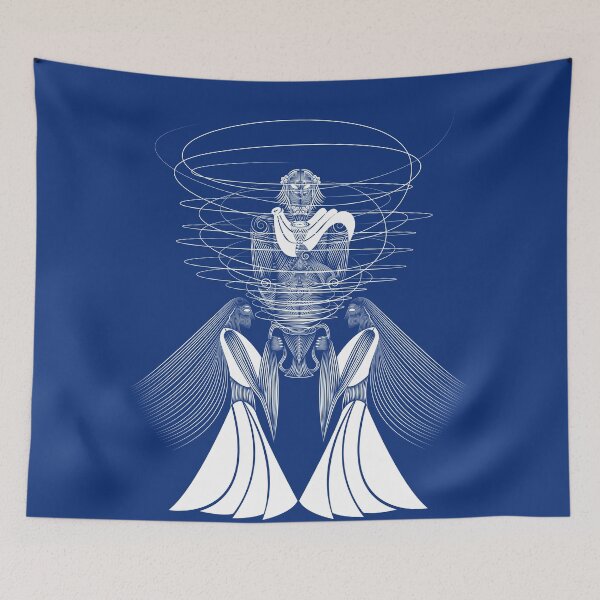 Item preview, White Celestial Twin Maidens Zodiac Trinity Art designed and sold by JAMerArc.