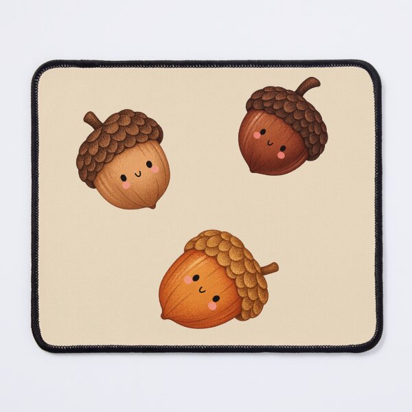 Item preview, Cute Acorn Trio – Smiling Fall Acorns Autumn Design designed and sold by SnugbugStudios.