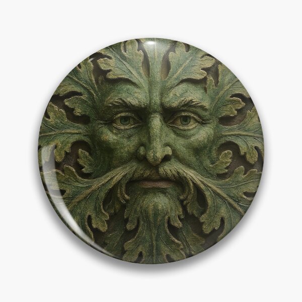 Item preview, Green Man Celtic Stone Sculpture designed and sold by Sybille-Yates.