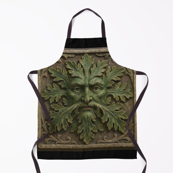 Item preview, Green Man Celtic Stone Sculpture designed and sold by Sybille-Yates.