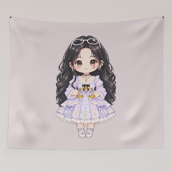 Item preview, Cute Libra Zodiac Girl – Chibi Balance Astrology designed and sold by Alcyone-Blue.