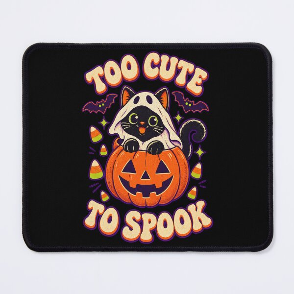 Item preview, Too Cute To Spook - Retro Black Cat Ghost in Pumpkin designed and sold by StudioSand.