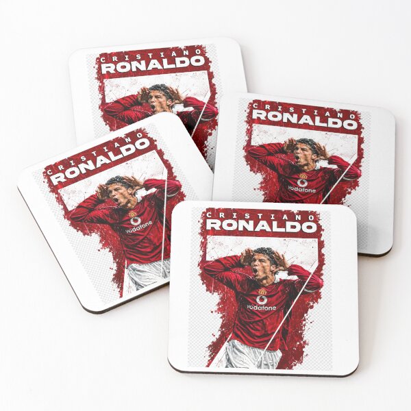 Item preview, Cristiano Ronaldo Manchester United Vintage Red Grunge Silhouette Sticker designed and sold by PRIME4YOU.