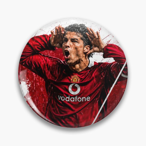 Item preview, Cristiano Ronaldo Manchester United Vintage Red Grunge Silhouette Sticker designed and sold by PRIME4YOU.