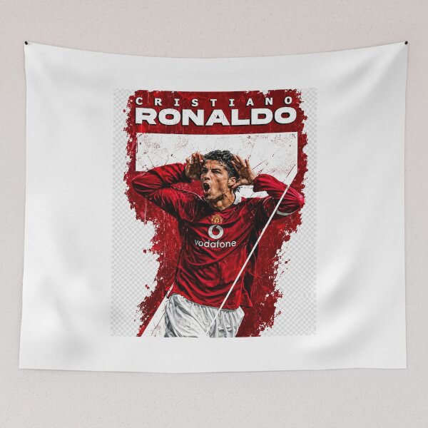 Item preview, Cristiano Ronaldo Manchester United Vintage Red Grunge Silhouette Sticker designed and sold by PRIME4YOU.